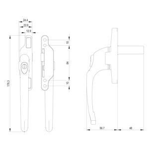 Cadenza Aluminium Window Handle – Satin